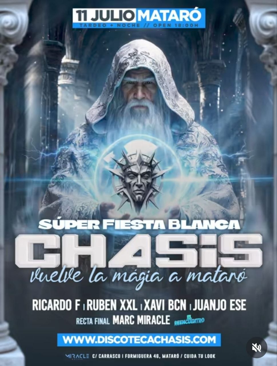 Cartel de Súper Fiesta Blanca